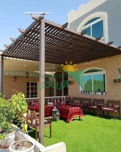 مظلات خشب للحدائق