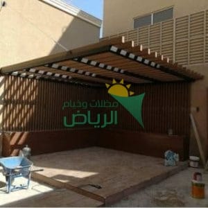 تصميم مظلات خشب بلاستيكي
