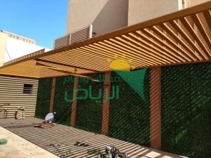 مظلات خشب بلاستيكي للحدائق