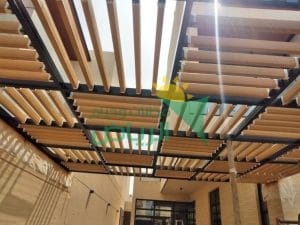 مظلات خشب بلاستيكي للمنازل