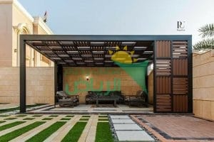 مظلات خشب بلاستيك للحدائق