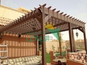 مظلات خشب