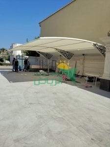 مظلات سيارات قماش pvc