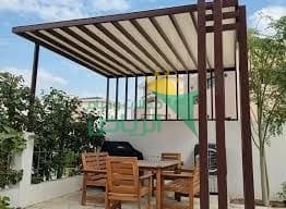 مظلات وسواتر خشب