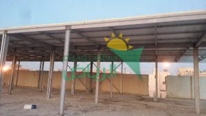 مظلات مواقف سيارات بنل صاج